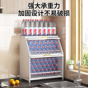 免安装台面厨房碗碟收纳柜带柜门防尘置物架多层调料柜子厨房用品