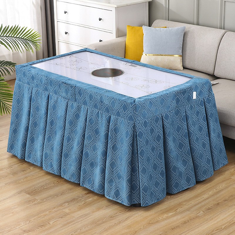 烤火桌子罩套长方形新款家用薄款电炉罩烤火罩取暖桌布茶机罩盖布