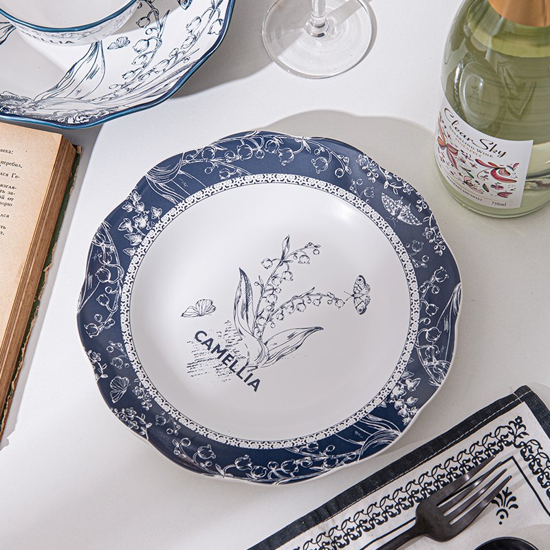 中国风陶瓷餐具套装家用高颜值高级感汤碗米饭碗筷盘组合2025新款