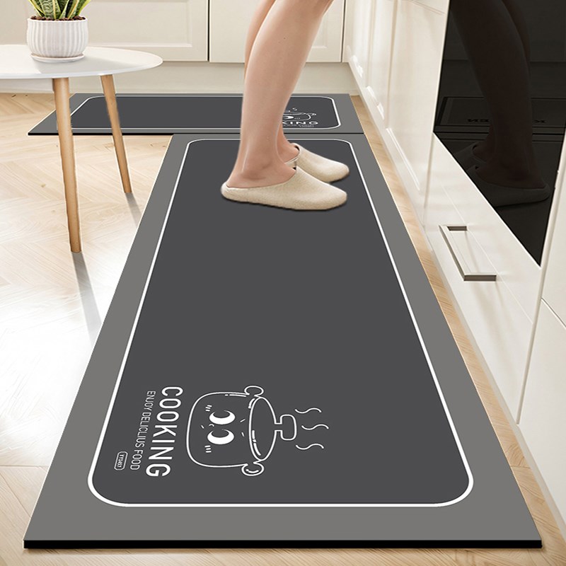 硅藻泥厨房地垫防滑防油吸水垫门口耐脏脚垫防水家用免洗可擦地毯