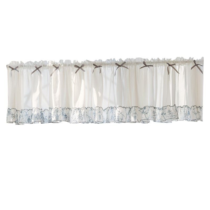 厨房短帘法式窗帘拱形门书柜半门帘小半截遮挡遮丑蕾丝免打孔纱帘,居家布艺,门帘,淘宝优惠券,粉丝福利购,淘宝优惠卷