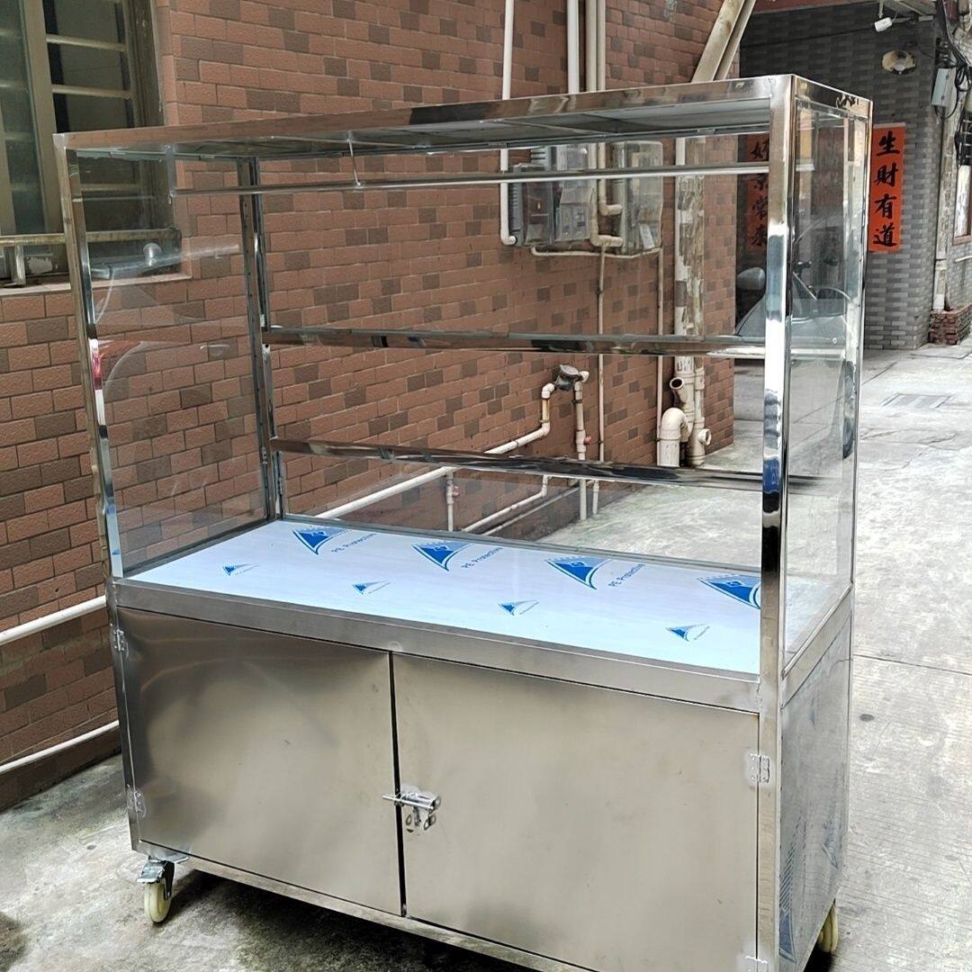 烧腊明档车不锈钢推车摆地摊夜市熟食卤菜摆摊车烧鸭凉拌菜小推车