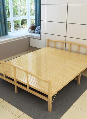 3YV5竹床折叠床单人双人午休午睡简易家用成人租房凉床竹子实木硬