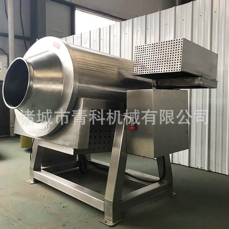 中央厨房滚筒炒菜机芝麻果仁花生炒货锅自动旋转出料烤箱炒锅