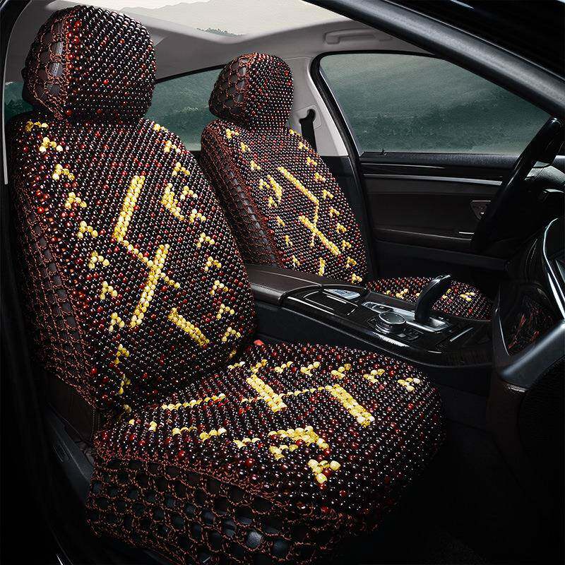 纯手工木珠汽车坐垫汽车通风透气座椅垫四季通用按摩坐椅套