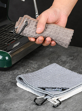 华夫格抹布超细纤维不掉毛咖啡吧台毛巾吸水家用清洁华夫格毛巾