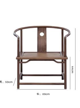 新中实木椅家用餐厅34527餐接待式会客洽椅谈约泡茶椅简现代书桌