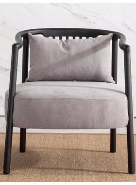 新中式椅子官帽椅实木圈NUM椅扶发靠背椅洽谈椅人沙休闲单椅接手