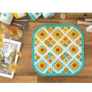 苏苏姐家向日葵花毯线-蕾8#丝版手工DI编织钩Y针毛VUK团自制材料