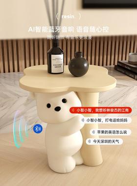 熊边几客厅大型落地摆礼件托RWV盘沙迁发旁几床头柜家居饰品茶乔