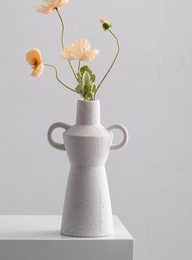 读途小酒in文艺现代陶众瓷装TFJ饰花瓶水培鲜花店s展厅客厅插花摆