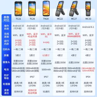ZEBRA斑TTC21/26C21二维移动数据采集马器TC26pda手持端点机安盘