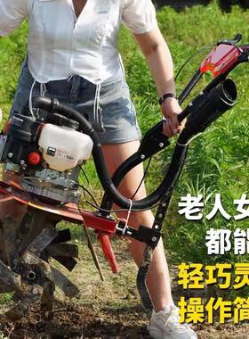 微耕程机四冲小型农JVW用耕地机多功水陆两用除草开能神沟旋耕开