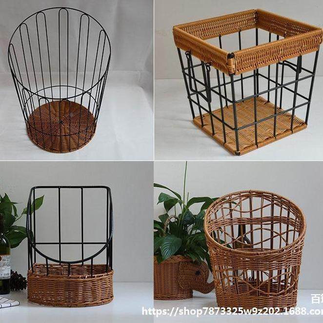 半圆形藤编面纳包篮新款加BAE粗欧式法棍篮仿子藤编织油条收筐果