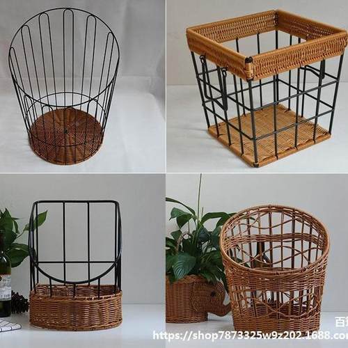 半圆形藤编面纳包篮新款加BAE粗欧式法棍篮仿子藤编织油条收筐果