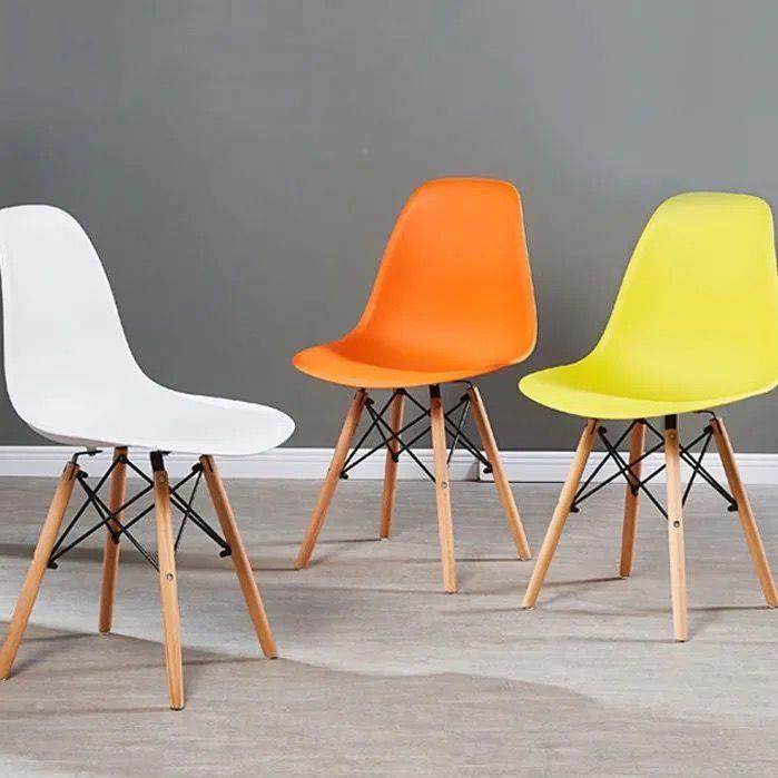 椅子家用餐桌组合椅奶茶伊店姆斯椅轻欧奢北椅MDU实木腿现代简约i