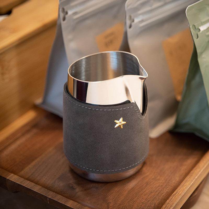 不锈钢拉花杯340无柄种杯皮套颜色各打奶无品牌/缸咖啡器具配套刻