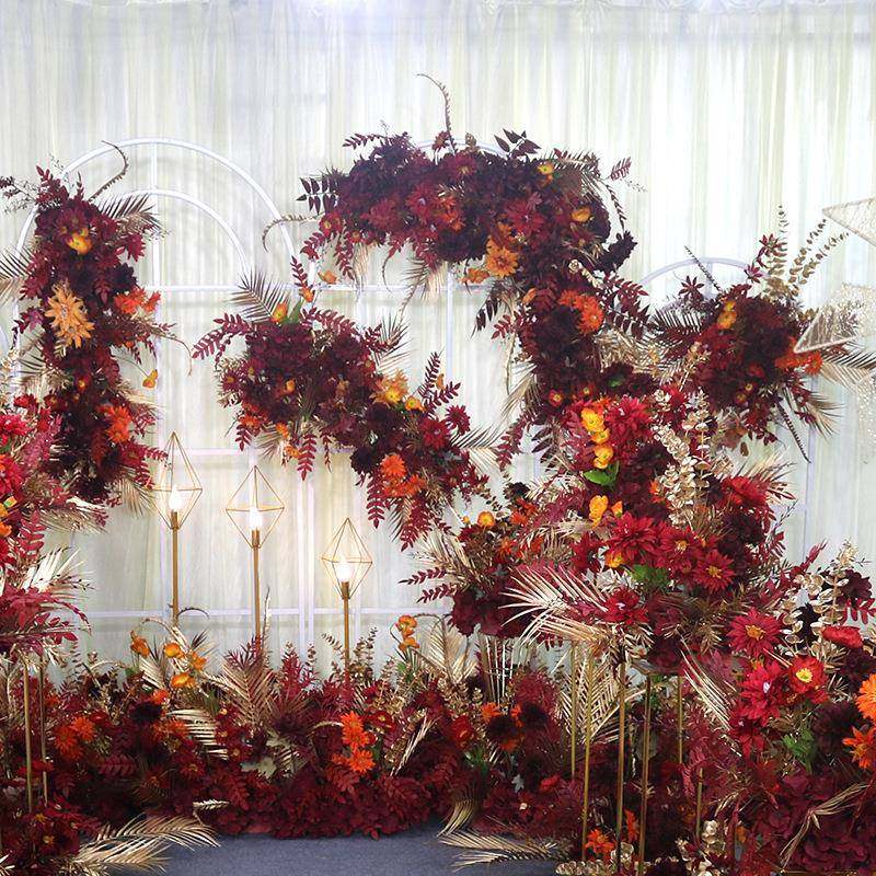 新款式婚礼金婚庆道舞台舞台背景装饰红色排花中路DFB引具花点角,节庆用品/礼品,装扮布置套餐,淘宝优惠券,粉丝福利购,淘宝优惠卷