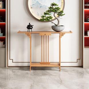 新52741中式大堂玄关台禅意门厅玄关桌简厅条案约窄端景台客玄关