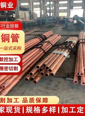 现货紫铜管T1T2大口径无缝铜调管壁紫铜管制冷加厚TP厚2DVA空管