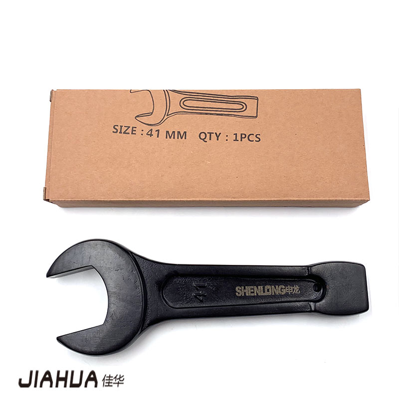 开口敲击扳手 重型单头开口扳手直柄呆扳手汽修工具 大号敲击扳手