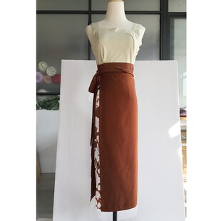 汉服宋制两片裙旋裙春夏日常一片式中长半身裙黑色棕色定制大码