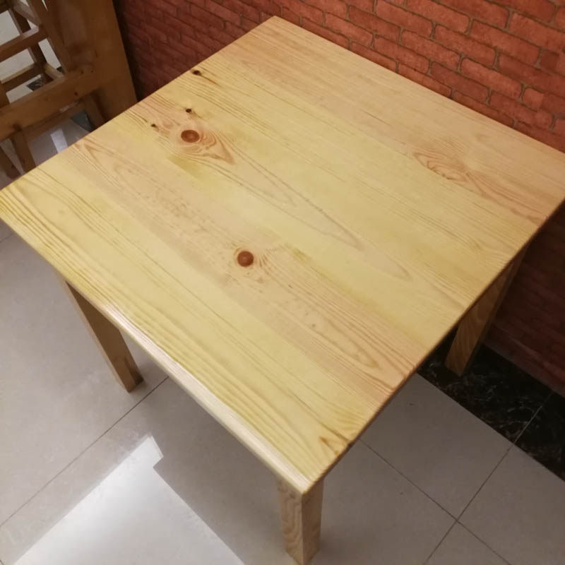 全实木长方型餐桌椅拆装方台餐馆长桌吃饭桌子简约写字桌松木桌凳