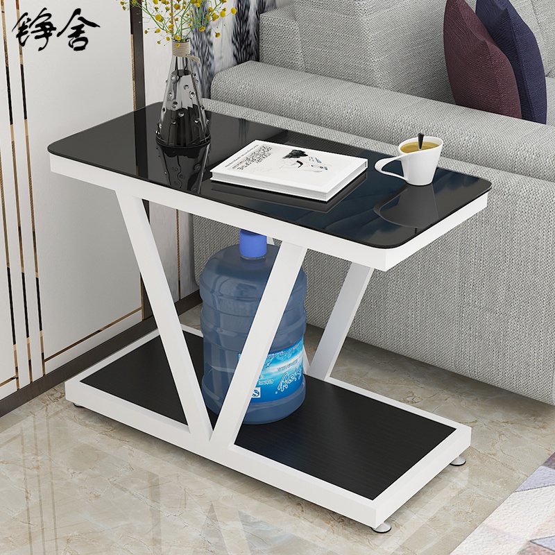 可新款铮舍焊接小客方形迷你茶几玻璃小方几沙发边柜边几角几边桌
