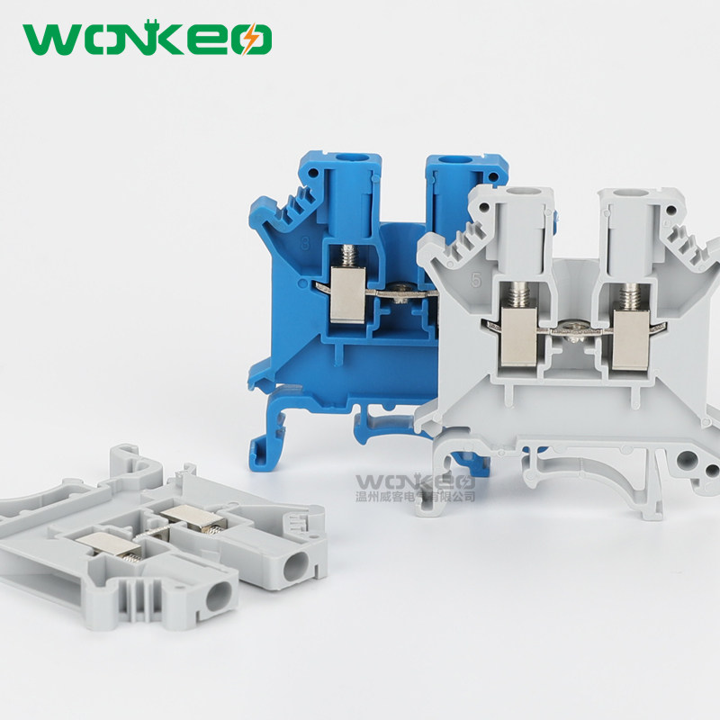 UK3N接线端子排2.5平方整合100片阻燃纯铜件电压导轨式快速连接器