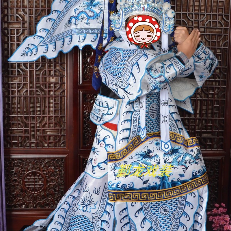 京剧男靠戏曲大靠武生服装武将靠旗小生花脸装古装男靠