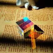 太阳捕手合色棱镜水晶摆件玻璃制品阳光折射七彩光学工艺品