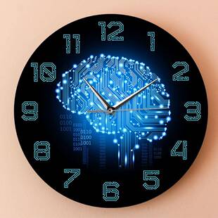 电路大脑数字挂钟欧式挂表简约客厅时钟个性化装饰钟