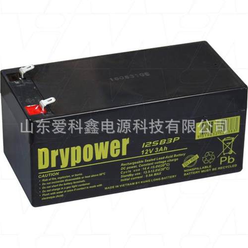 Drypower蓄电池12SB3P12v3ah铅酸免维护蓄电池