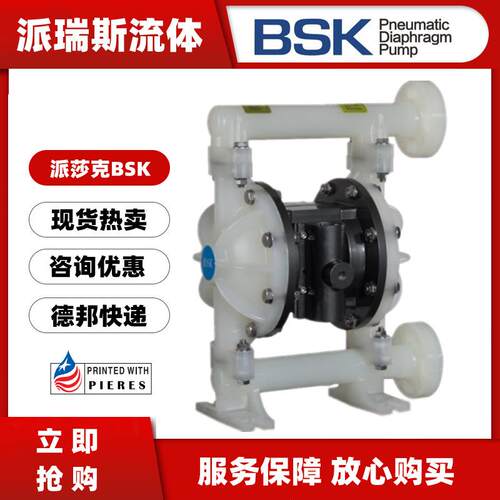 BSK气动隔膜泵BA25PP-P991-CPTT4PBB1化工生产运输1寸塑料泵pp