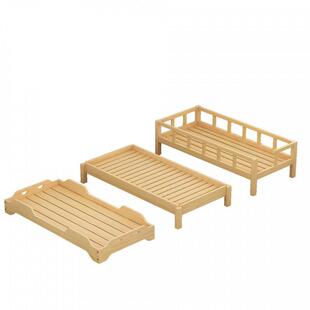 幼儿园午睡床床专用托管班小学生床儿童午休小床单人床叠叠床松木