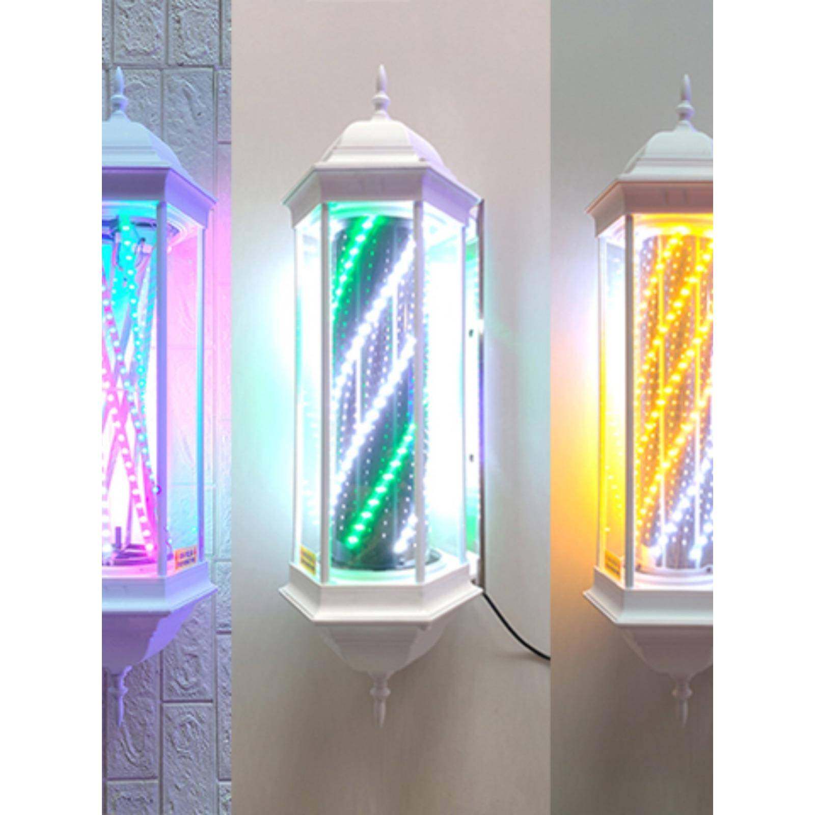 美发转灯理发店LED旋转加亮发廊户外复古超亮宫灯挂墙防水灯箱厂