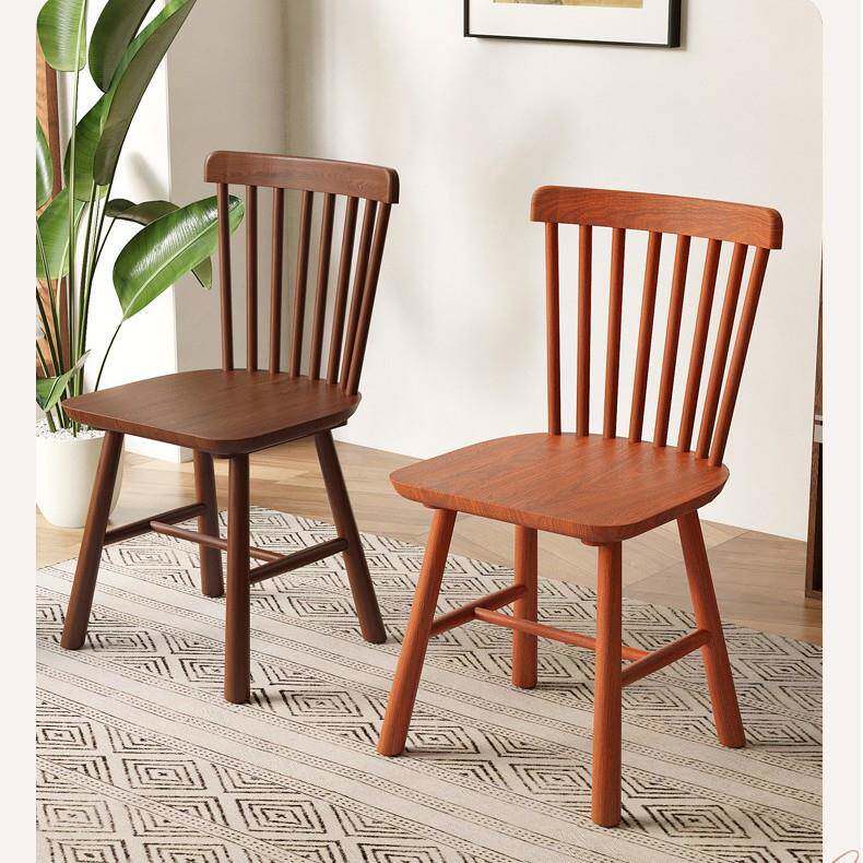 现代简约全实木家用餐桌椅温莎椅实木背靠椅北欧餐厅饭店原木椅子