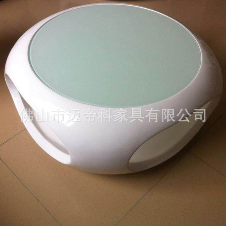 圆形玻璃钢镂空茶几创意双层时尚简约茶几小户型客厅休闲茶几