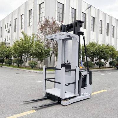 普尔夫电动高位拣选车中位拣货堆高叉车取料机拣货车高空作业平台