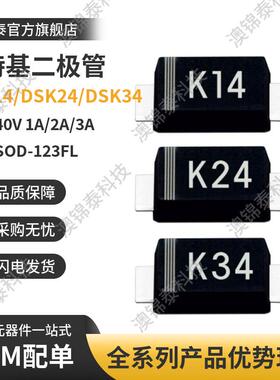 DS14W/K24/K34SOD-123FL肖特基二极管1N5819/SR240/1N5822K14