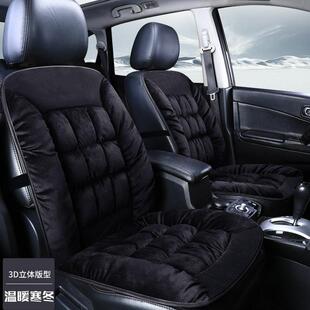 汽车坐垫冬季短毛绒单座车用通用座垫加厚免绑防滑保暖毛垫棉垫