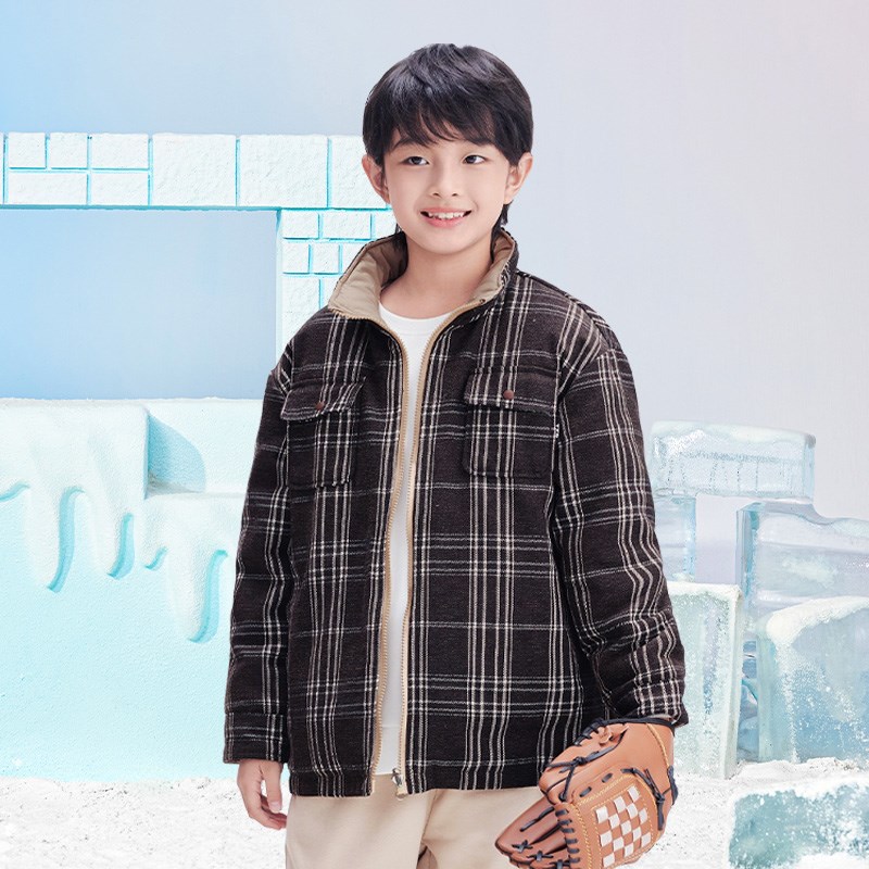 【太阳雪人秋季首发】儿童提花羽绒外套2024男童羽绒服轻薄秋冬装