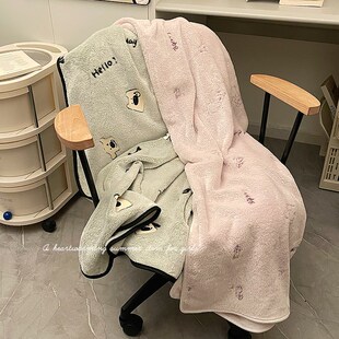 夏天午休毯空调盖毯毛毯披肩午睡毯办公室工位被子盖腿披肩小毯子