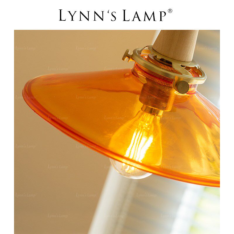 Lynns立意 日式北欧风格玄关黄铜木艺床头飘窗吧台茶室复古吊灯