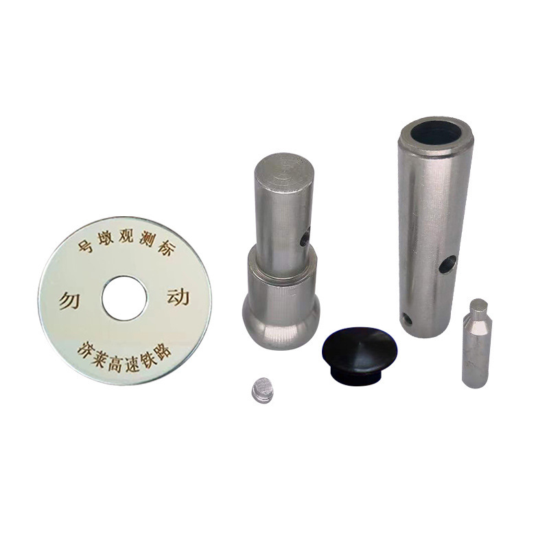 304不锈钢承台观测标墩身6件套铁桥墩沉降观测点测量标志组合套装