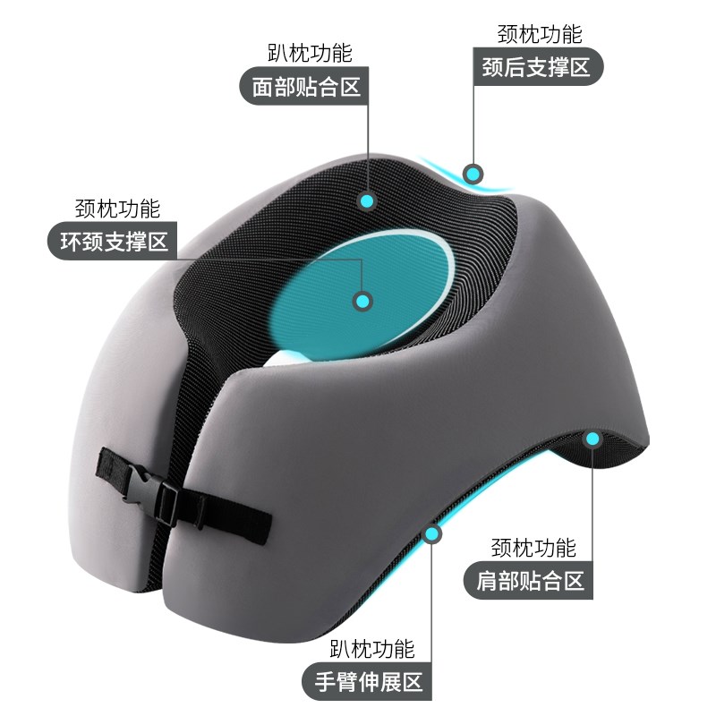 办公室午睡枕神器多功能抱枕学生教室桌上睡觉U型午休枕头趴睡枕