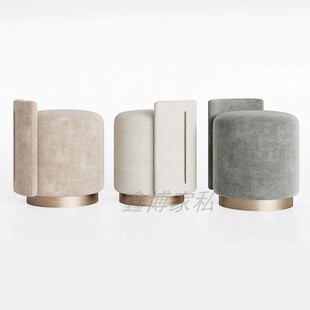 北欧轻奢单人脚踏脚蹬化妆椅酒店商场沙发凳入户门换鞋凳矮凳矮墩