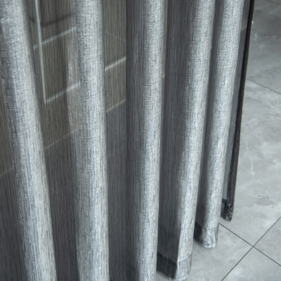 梦幻纱窗帘奶油色法式轻奢复古高级感卧室客厅2022年新款流光纱帘