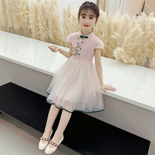 汉服女童夏装连衣裙2023新款儿童中国风古装旗袍裙小女孩纱裙唐装