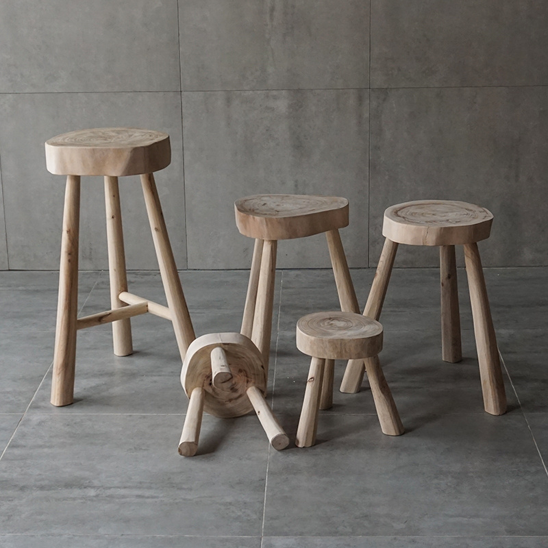 原生态凳子香樟木矮凳北欧实木换鞋凳餐桌凳儿童凳花架阳台圆板凳